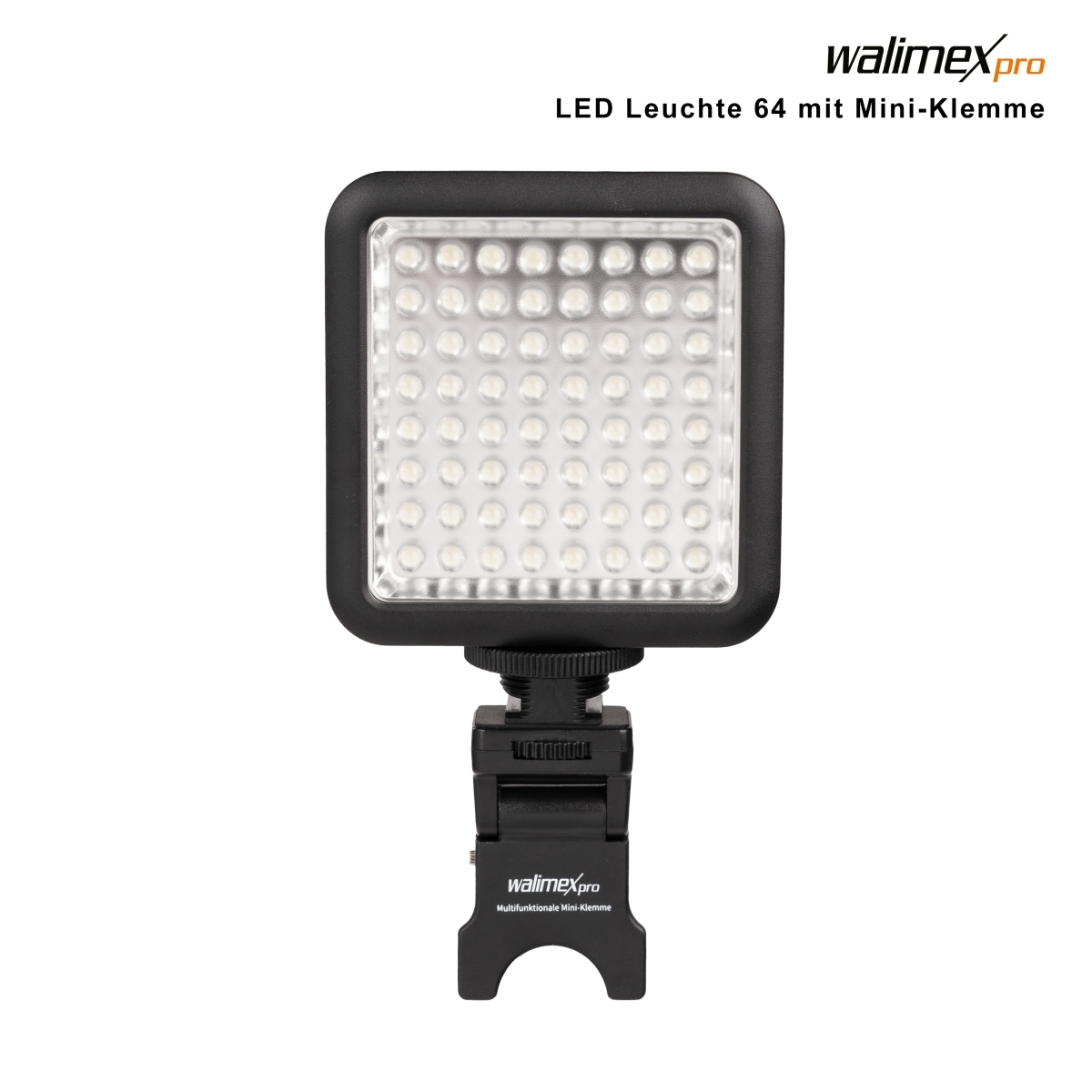 Walimex pro LED light 64 with mini clamp