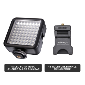 Walimex pro LED light 64 with mini clamp