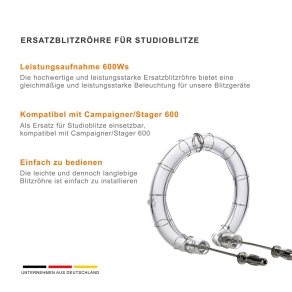 Walimex pro Ersatzblitzröhre Campaigner/Stager 600