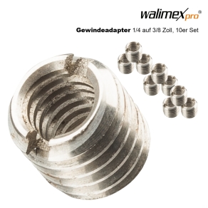 Walimex pro Adaptateur de filetage 1/4 - 3/8 pouce, 10...