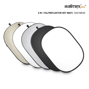 Walimex pro Réflecteur pliable 2en1 wavygold/blanc, 145x200
