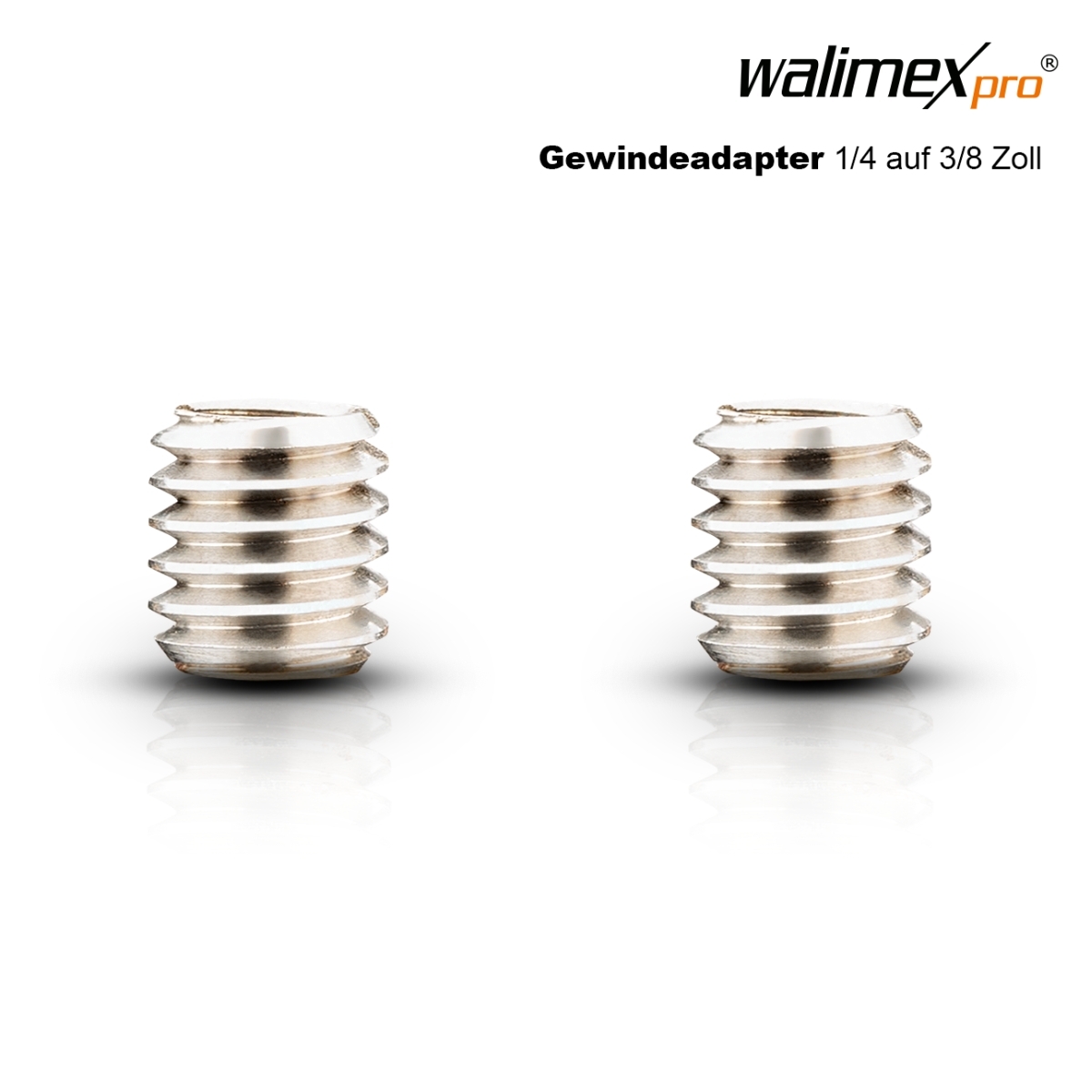 Walimex pro Adapter 1/4 inch to 3/8 inch, 2x