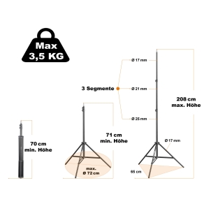Walimex pro WT-803 Lamp Stand, 208cm