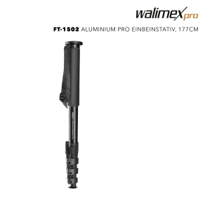 Walimex FT-1502 Aluminium Pro Einbeinstativ 177cm