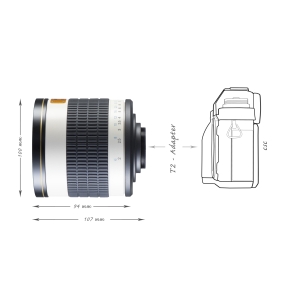 Walimex 500/6,3 DX DSLR Mirror Canon EF white