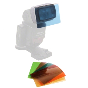 Walimex Kit de filtres couleur pour flashs compacts, 6pcs