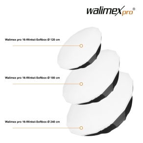 Walimex pro 16-Winkel-Softbox Ø180cm Multiblitz P