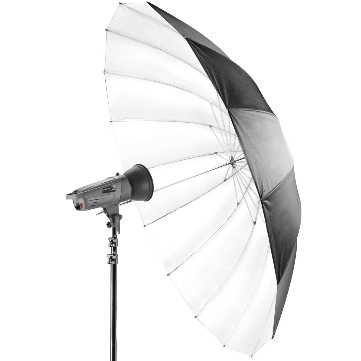 weiß Ø 180 cm Studio Schirm Reflector Umbrella schwarz 