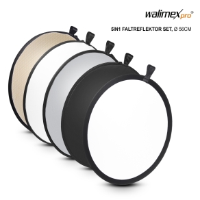 Walimex pro 5in1 Faltreflektor Set wavy, Ø56cm