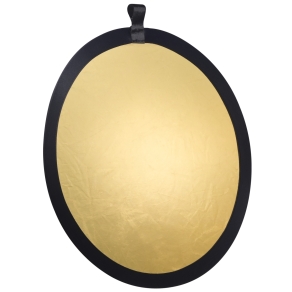 Walimex Foldable Reflector golden/silver, Ø56cm