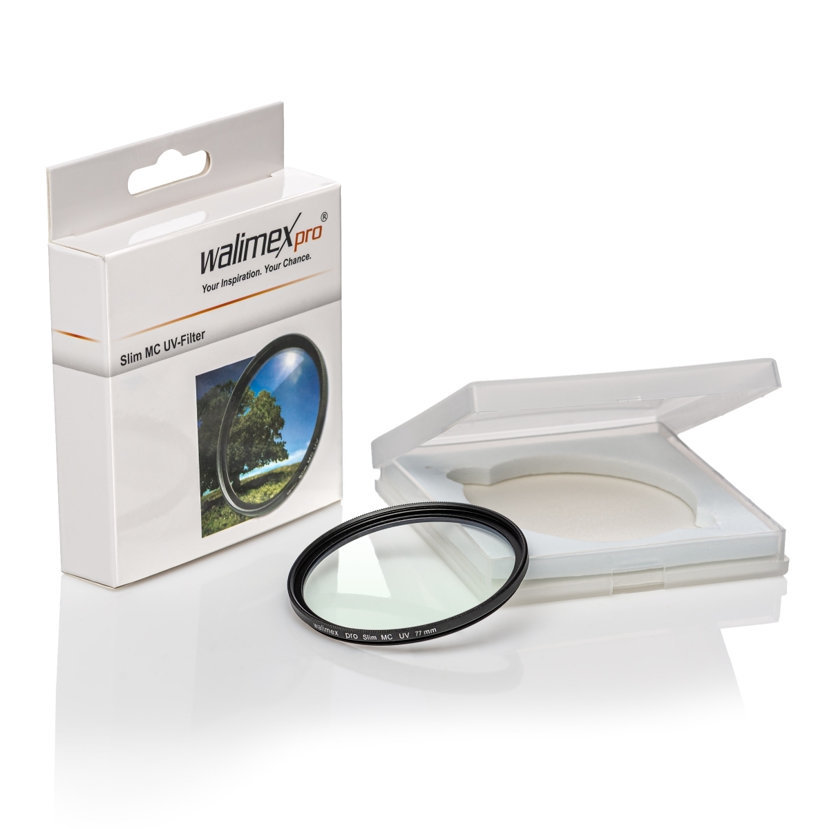 77mm Walimex Pro Slim UV Filter für Objektive mit 77 mm Filterdurchmesser 